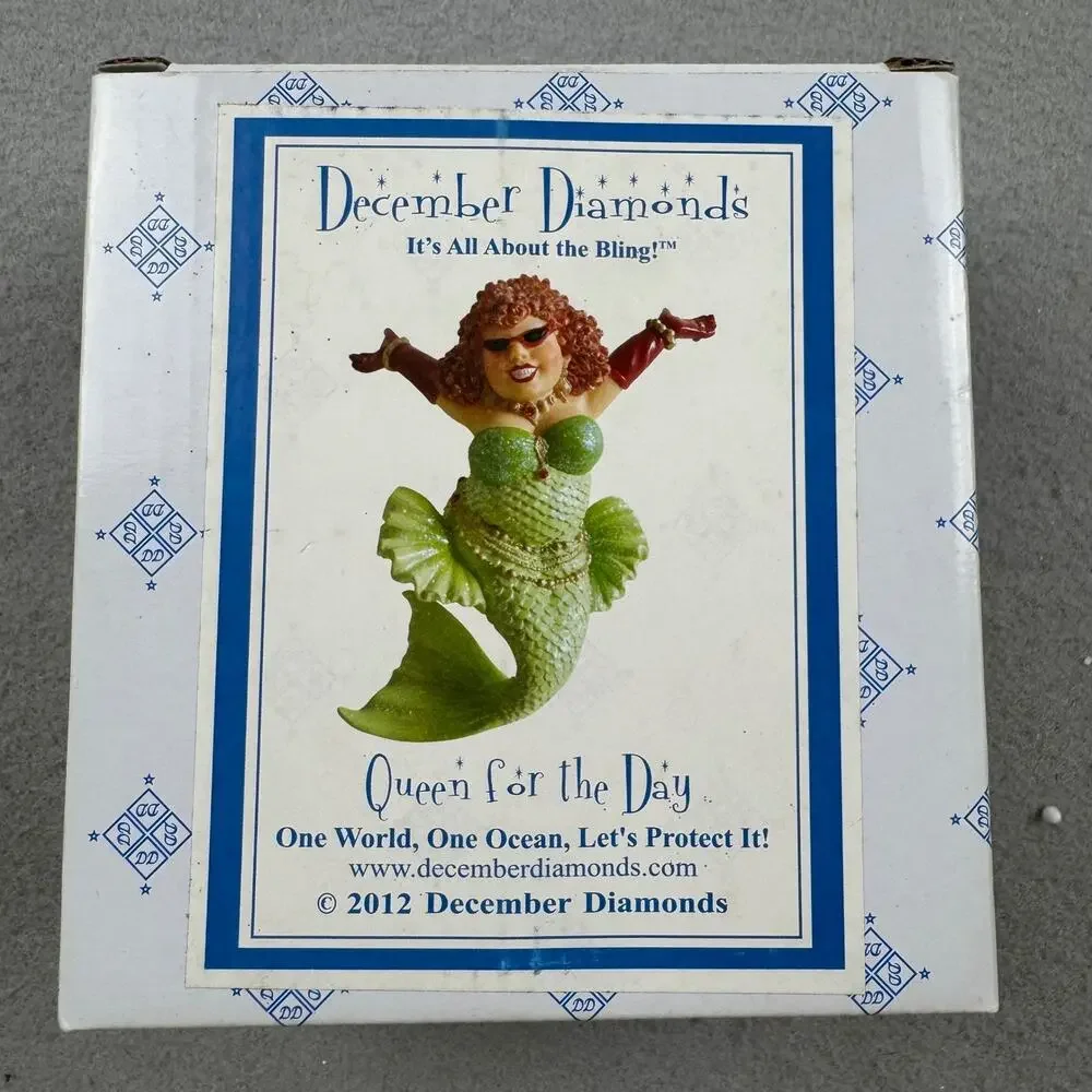 December Diamonds Retired 2012 Queen For The Day Mermaid Glitter 55-90784 Boxed
